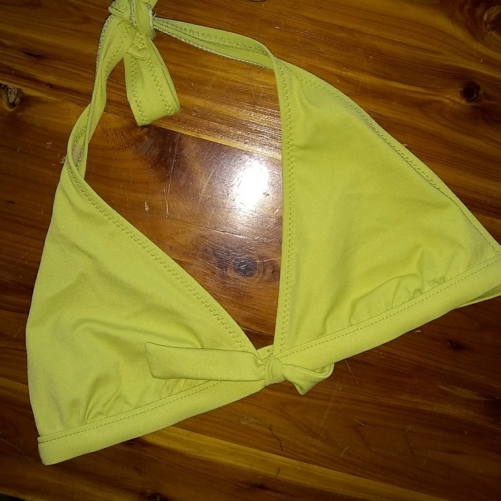 J.Crew yellow green bikini top